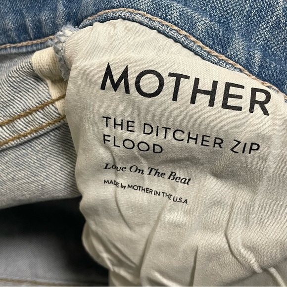 MOTHER The Ditcher Zip Flood Straight Leg Jeans Love On The Beat SZ 27 NWT - Picture 8 of 13